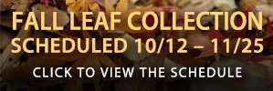 Fall Leaf Collection is scheduled October 12 through November 25. Click here to see the schedule.