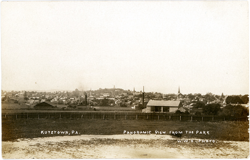 A view of Kutztown from the Park, 1900s
