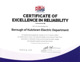 Certificate in Excellence in Reliability for 2021