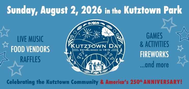 Celebrate Kutztown Day this Sunday, August 2, in the Kutztown Park!