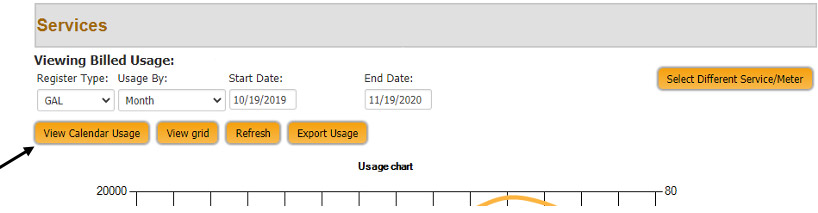 View Electric or Water Usage Screenshot