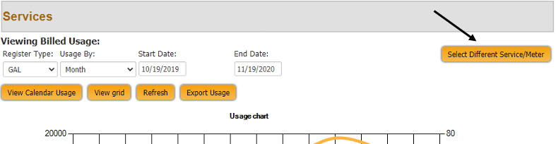 View Electric or Water Usage Screenshot