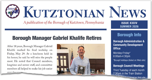 Front page of Summer 2026 Kutztonian News Newsletter