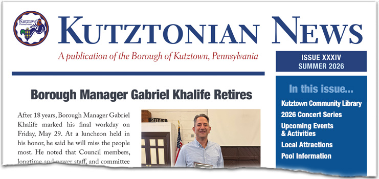 The Summer 2026 Edition of Kutztonian News is Available Online
